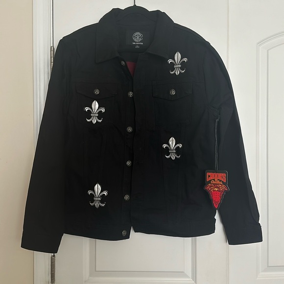 NWT authentic Crooks & Castles Black Denim Jacket. Men size 3 XL - Picture 1 of 4